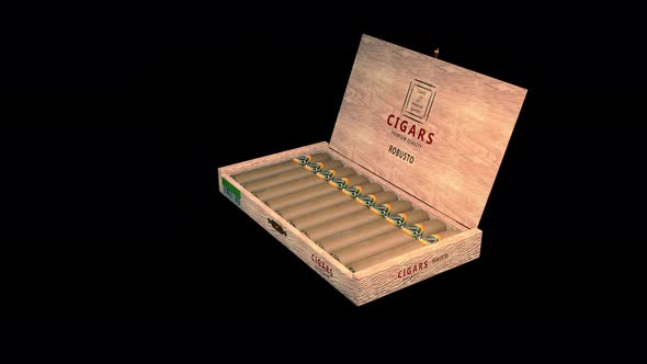 Box of cigars with text