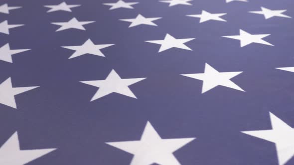 American starful flag fabric close-up dolly shoot 4K 2160p UltraHD footage - United States  of Ameri