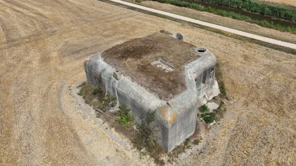 World War 2 WW2 WWii Bunker Fortification Military Defense Structure That Provides a Measure of