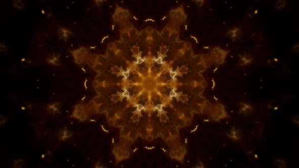 Shining Hypnosis Gold Kaleidoscope Loop 4K