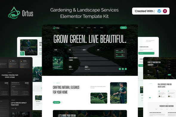 Ortus - Gardening & Landscape Services Elementor Template Kit