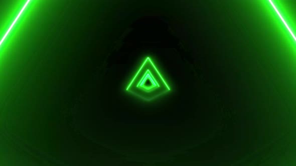 Green Neon Tunnel Animated Background