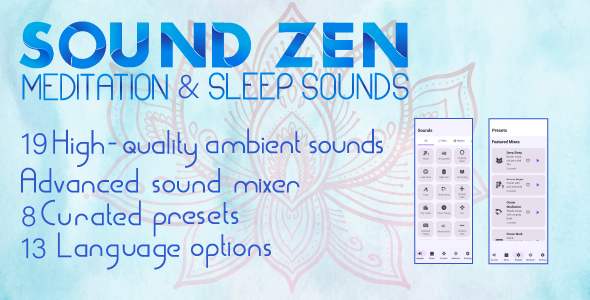 SoundZen - Meditation Timer & Ambient Sound Mixer with 6 Breathing Techniques | Android App