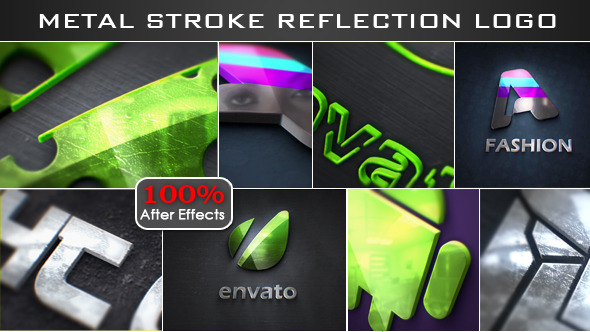 Stroke Metal Reflection Logo