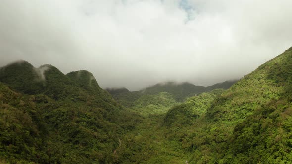 Mountains Covered with Rainforest Philippines Camiguin