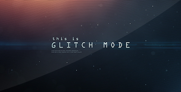 Glitch Mode - Text Sequence and Logo Intro
