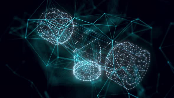 Pipes Set Hologram Close Up 4k alt