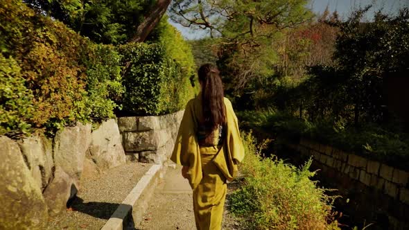 Elegant Japanese woman in Kyoto Japan