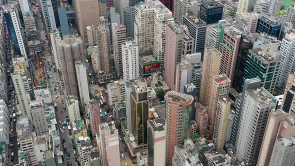 Top view of Hong Kong city