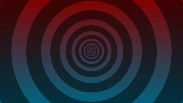 Red Cyan Gradient Abstract Shape Circle Zoom in Animation
