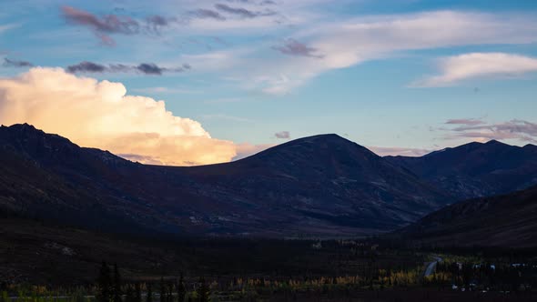 Time Lapse. View of Scenic Road From Above