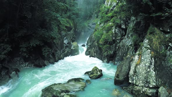 Rapids river waterfall outdoor scene, scenic view of water stream in mountains, nature background st