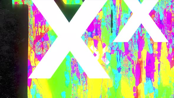 X Colorful Glitch 4K