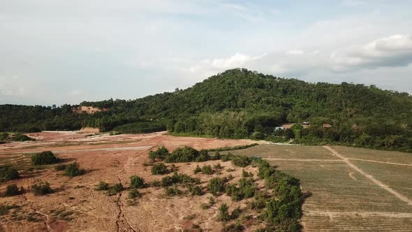 Aerial dry peatland near Bukit Mertajam