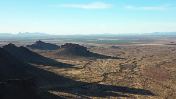 Saddle Mountain BLM Dispersed Camping Area - Tonopah, Arizona - Aerial - Dolly In