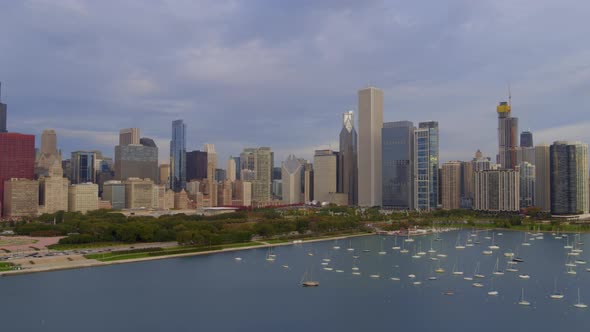 Harbor near Chicago downtown