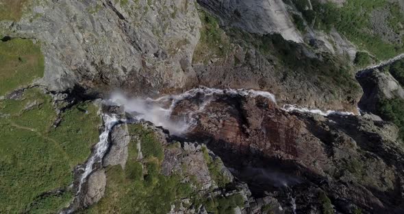 AERIAL: Trolltunga fjords in Norway