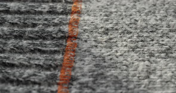 Grey Woolen Fabric Closeup