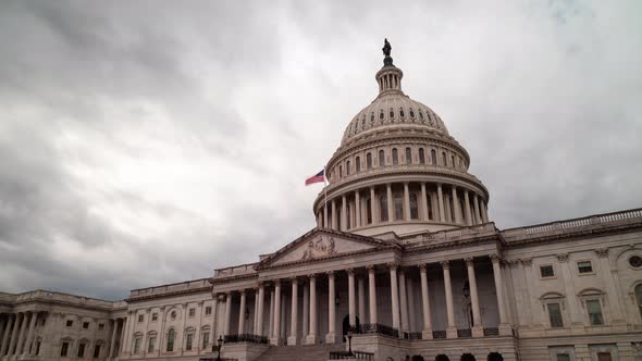 U.S. Capitol Building - East Side - Washington, D.C. - Panning Time-lapse