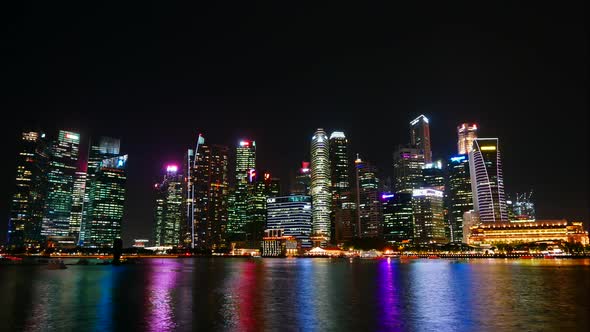 Time lapse of Building in Singapore city