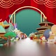 Chinese Traditional Cartoon Design Stage Background - VideoHive Item for Sale