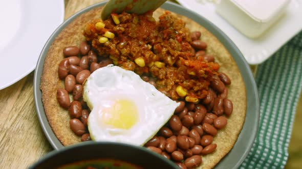 I Add Chorizovegetables to the Ingredients for Huevos Rancheros