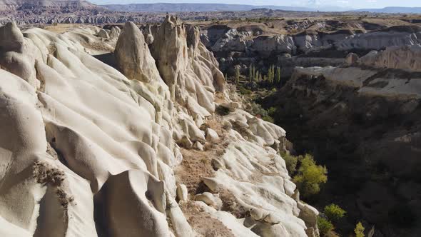 Cappadocia Landscape Aerial View. Turkey. Goreme National Park