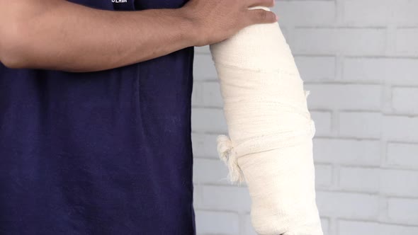 Injured Painful Hand with Bandage