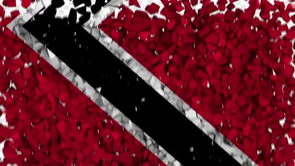 Trinidad and Tobago Flag Breaking Rocks Transition