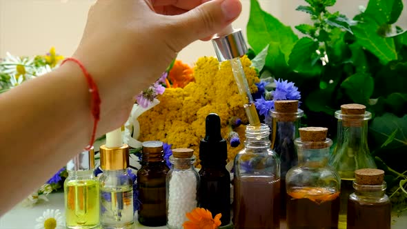 Herbal Tinctures Homeopathy with Medicinal Herbs