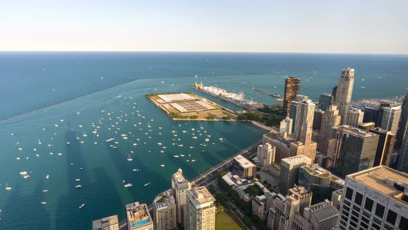 Chicago - Summer Day on Lake Michigan - Time Lapse