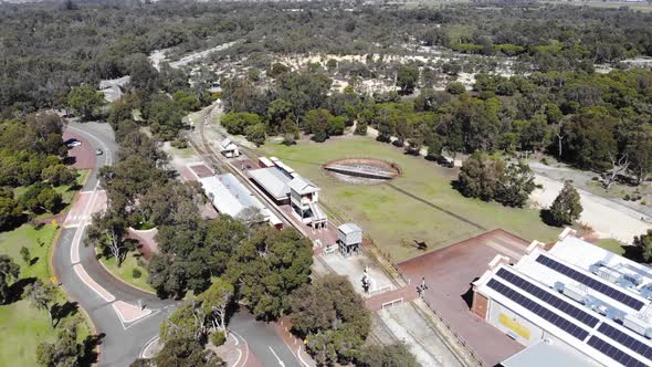 Aerial View of a Train Station in Australia