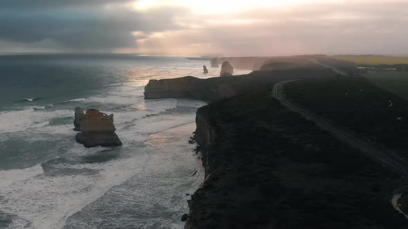 Magnificence of The Twelve Apostles at Sunset Port Campbell National Park Australia