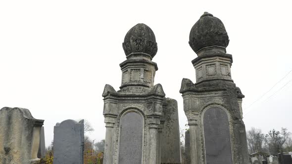 Old headstone monuments