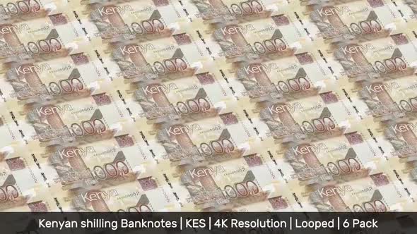 Kenya Banknotes Money / Kenyan shilling / Currency Sh / KES/ | 6 Pack | - 4K