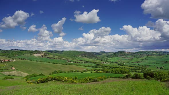 Shadows of Clouds Slide on the Hills of Tuscany