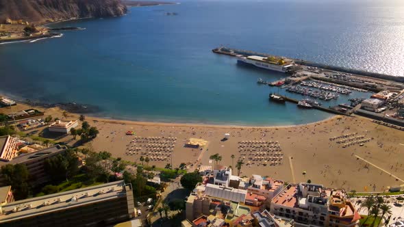 Playa de los Cristianos in Tenerife, Spain