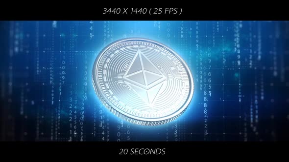 Ethereum Blockchain Coin - Ultrawide WQHD Background