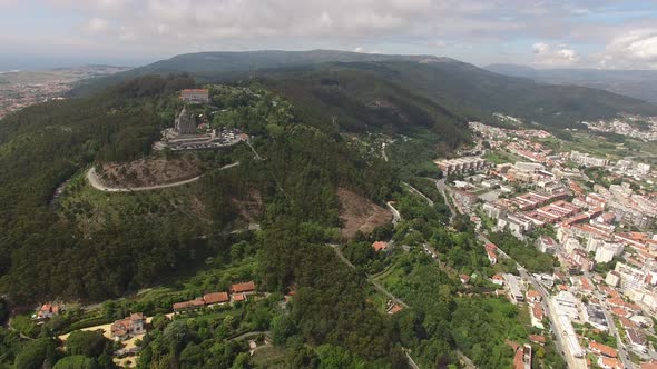 Catholic Cathedral with the Picturesque Nature on the Background