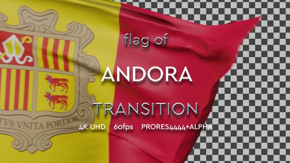 Flag of Andorra Transition | UHD | 60fps alt