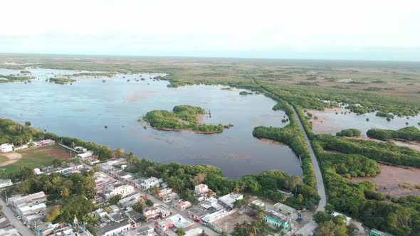 view of The mangrove and por of Sisal in Yucatan