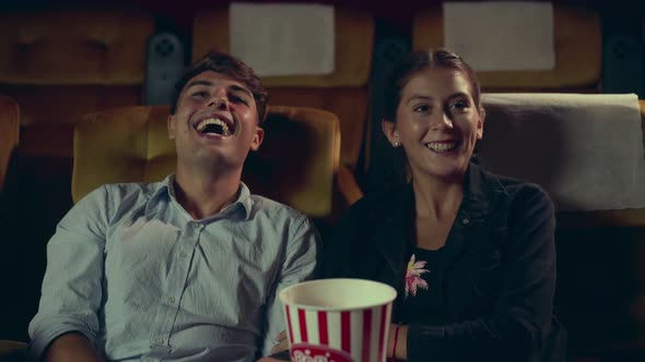 People Audience Watching Movie in Cinema Theater