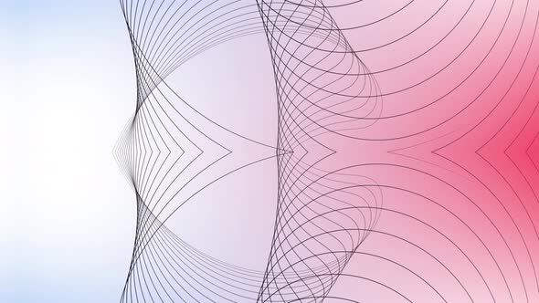 Geometric ribbon line morphing animation. Ribbon line geometric colorful line. Vd 746