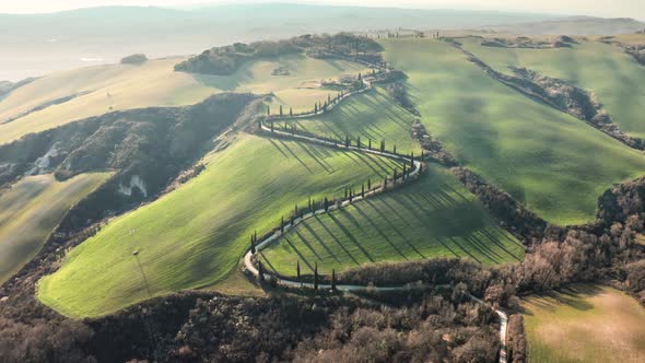 Green hills of Tuscany Italy