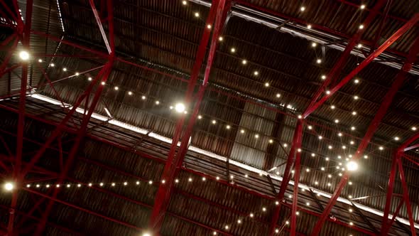 Wide View of Scenery Light Bulb in the Hangar