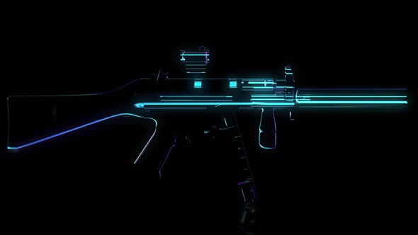 Cyberpunk Skyfi HUD Digital Weapon