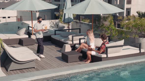 Young Couple Chilling on Terrace