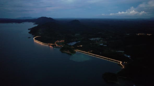 Aerial View of Fish Farms in Norway