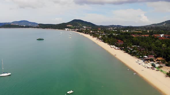 Beautiful high view of nature with sea ocean