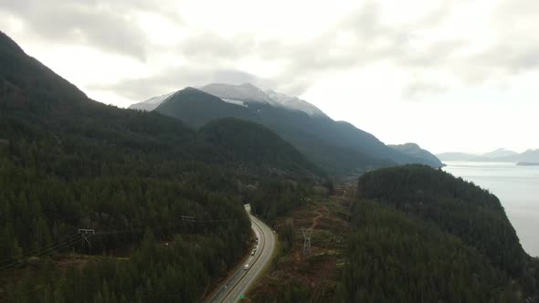 Sea To Sky Hwy in Howe Sound Near Squamish